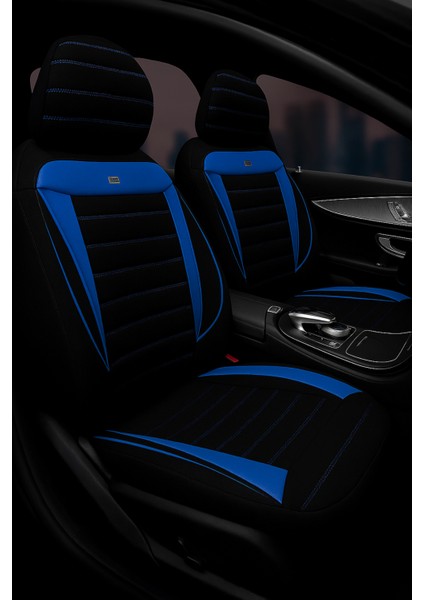 Seat Mii 2011–2021 Pulse Serisi Raşel Siyah Mavi Koltuk Kılıfı