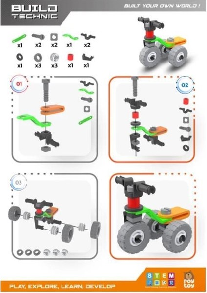 Sök Tak 18 Parça Motorsiklet Build Technic - 4100101-2-18 (Lisinya)