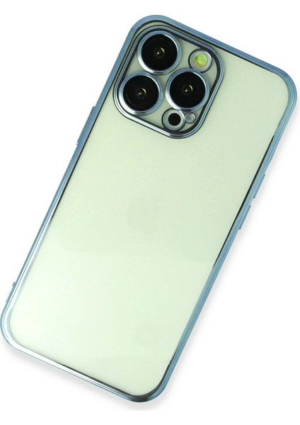 iPhone 14 Pro Kılıf Razer Lensli Silikon - Açık Mavi