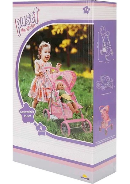 09324 Çilek Desenli 4 Tekerlekli Puset -Sunman fiyatları