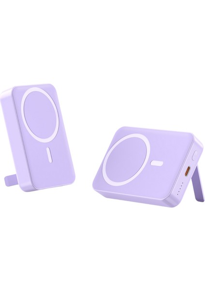 Masaüstü Kablosuz Powerbank 10000 MAH–20W Pd Hızlı Şarj–type-C+Led Gösterge–iphone & Magsafe Uyumlu