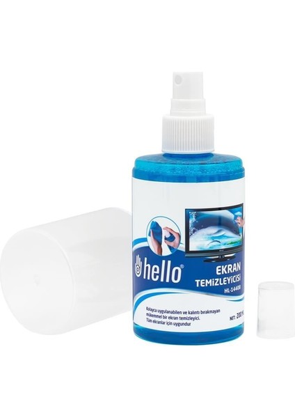 HL-14408 Sprey + Fiber Bez + Fırça 200 Ml. LCD Ekran Temizleme Seti