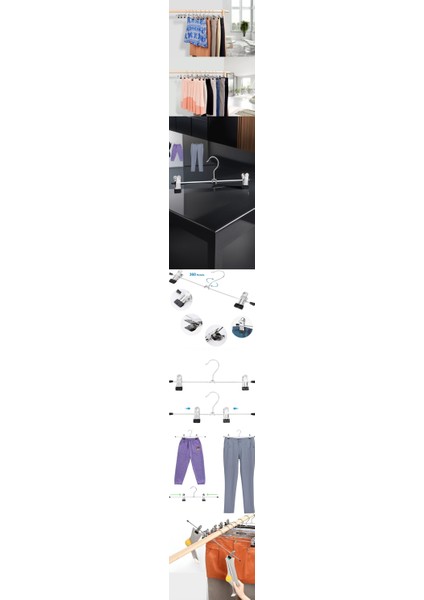 Turk Metal Etek Pantolon Askısı - Mandallı Etek Askısı Pantolon Askısı 8 Adet