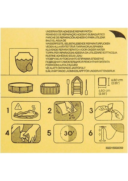 10 Pcs Su Altı Güçlü Onarım - Tamir Yama Kiti - Set Şişme Yatak - Havuz - Şişme Bot