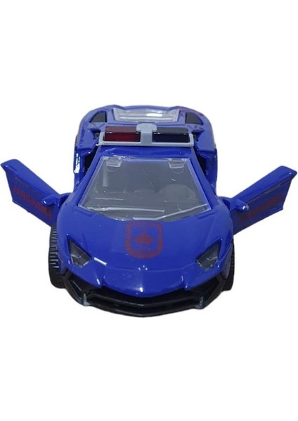 Çek Bırak Metal Araba Lamborgini - ILK004 - Jandarma (Lisinya)