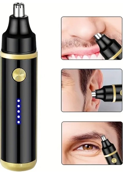 USB Şarjlı Burun Kulak Tüy Kesme ve Kaş Şekillendirme Cihazı – 500mAh Lityum Pil, Sessiz Çalışan, Taşınabilir, Pratik Yüz Bakım Cihazı Erkek Kadın İçin