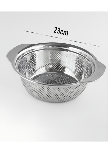 Alman Tip Kevgir - 304 Paslanmaz Çelik Profesyonel Süzgeç 23 cm 721832