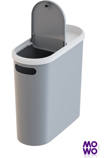 Tr Click 10 Lt Çöp Kovası Gri, Mutfak, Banyo, Tuvalet Çöp Kutusu Plastik Banyo 10 L 14 x 30 Gri