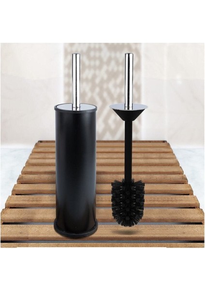 Metal 3 Litre Siyah 2'li Banyo Seti Pedallı Çöp Kovası Wc Klozet Tuvalet Fırça Seti Banyo Çöp Kovas indirimleri