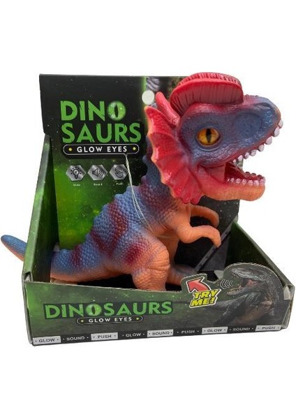Soft Dinazor Neon Gözlü 24 cm - LD6206B-DILOPHOSAURUS (Lisinya)