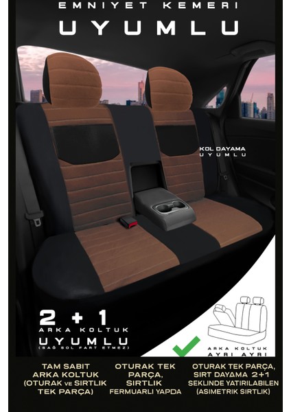 Honda Shuttle 1984–1999 Natura Serisi Raşel Taba Koltuk Kılıfı