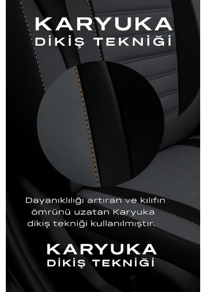 Ford Mondeo 2001-2007 Natura Serisi Raşel Füme Siyah Koltuk Kılıfı modelleri