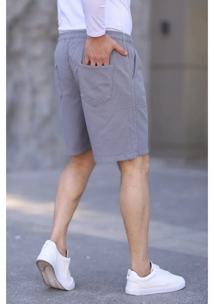 Krem Keten Erkek Şort - Yazlık Baggy Model fiyatları