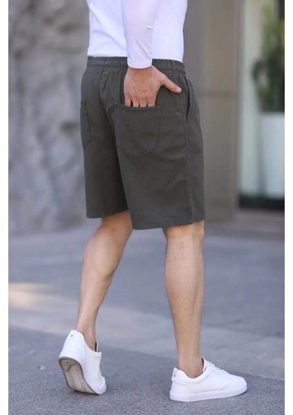 Krem Keten Erkek Şort - Yazlık Baggy Model fiyatları