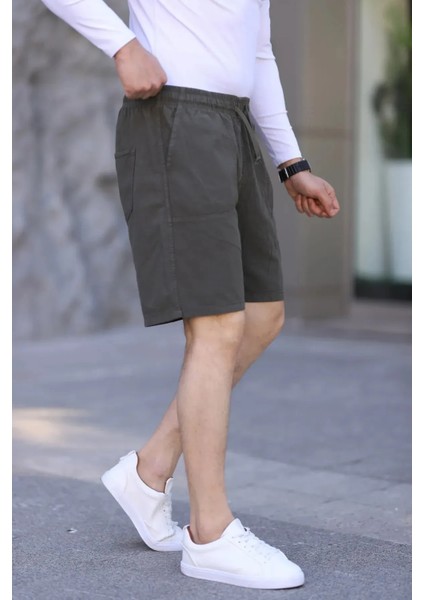 Krem Keten Erkek Şort - Yazlık Baggy Model modelleri