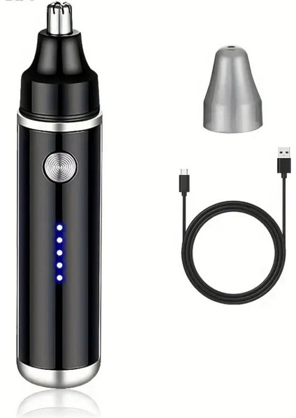 USB şarjlı burun, kulak tüy kesme ve kaş şekillendirme cihazı. Siyah Beyaz Şık Tasarım 500mAh lityum pil ile uzun ömürlü kullanım sunar. Pratik, güvenli ve çok yönlü yüz bakımı için ideal bir çözüm!
