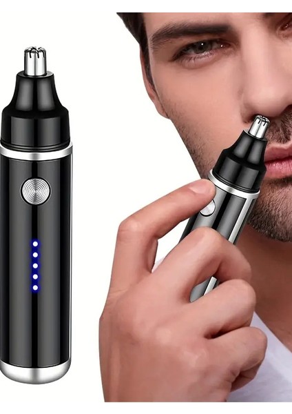 USB şarjlı burun, kulak tüy kesme ve kaş şekillendirme cihazı. Siyah Beyaz Şık Tasarım 500mAh lityum pil ile uzun ömürlü kullanım sunar. Pratik, güvenli ve çok yönlü yüz bakımı için ideal bir çözüm! fırsatları
