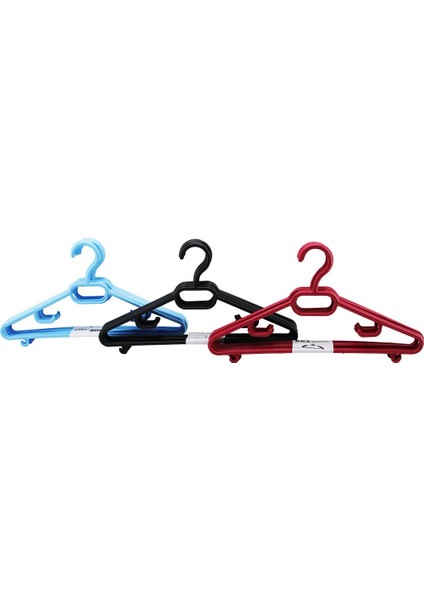 6pcs Renkli Esnek Plastik Elbise Askısı