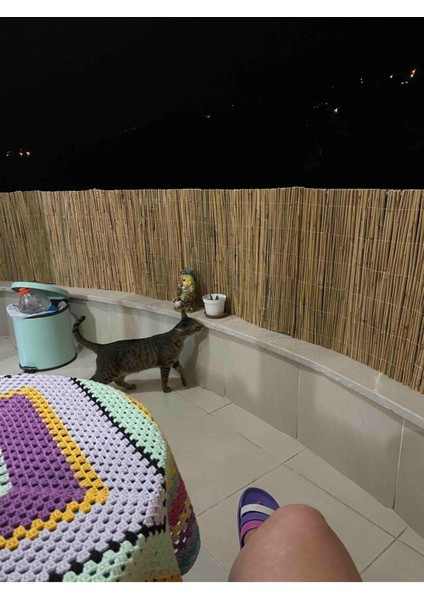 100 cm x 3 Metre Kamış Hasır Bahçe Çiti Balkon Çiti Gölgelik ve Dekorasyon