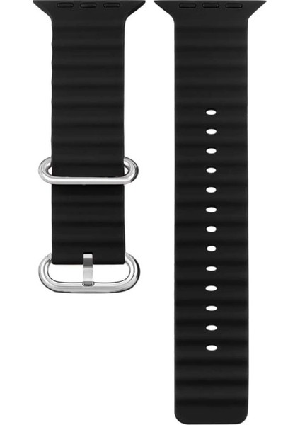 Siyah Silikon 44 mm Saat Kordonu FSWSK244-S
