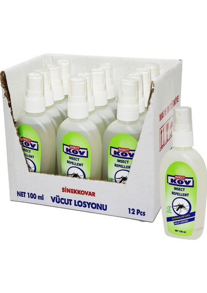 Insect Kov Sivrisinek Kovucu Vücut Losyonu Sprey 100ML 6 Saat Koruma
