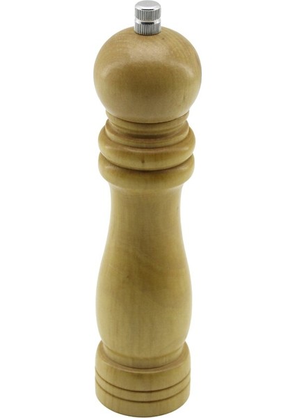 Büyük= Çap: 4.5cm - Uzunluk: 19cm Ahşap Tuz - Baharat Öğütücü