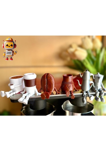 6'lı Ayaklı Kahve Seti, Moka Pot, Çaydanlık, Cezve ve Bardaklar fiyatları