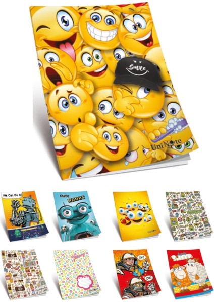 Çınar Defter Karton Kapak Dikişli 1 Ortalı Kareli 40 Yaprak A5 Küçük (24 Adet)