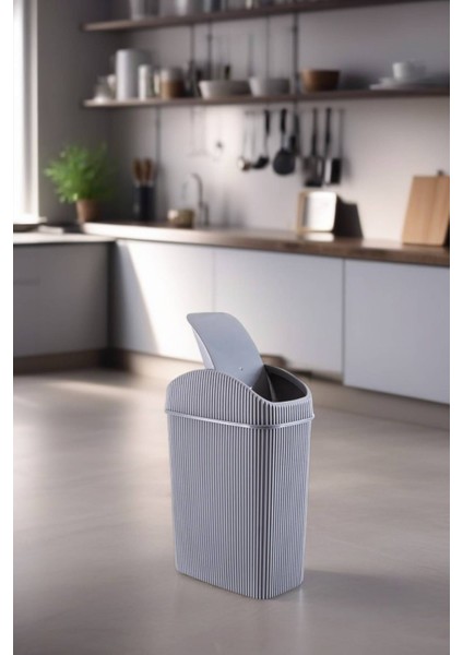Mini Çöp Kovası, Mutfak, Banyo, Tuvalet, Ofis Çöp Kutusu Gri modelleri