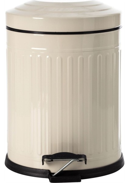 5lt Pedallı Vıntage Çöp Kovası Krem