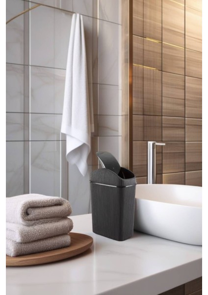 Mini Çöp Kovası, Mutfak, Banyo, Tuvalet, Ofis Çöp Kutusu Siyah indirimleri