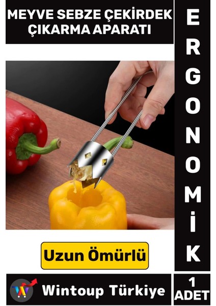 Premium Dayanıklı Uzun Ömürlü Mutfak Meyve Sebze Biber Kabak Elma Kiraz Çekirdek Çıkarma Aparatı
