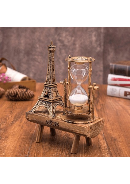 Eyfel Kulesi Paris Ahşap Kum Saati ( Lisinya )