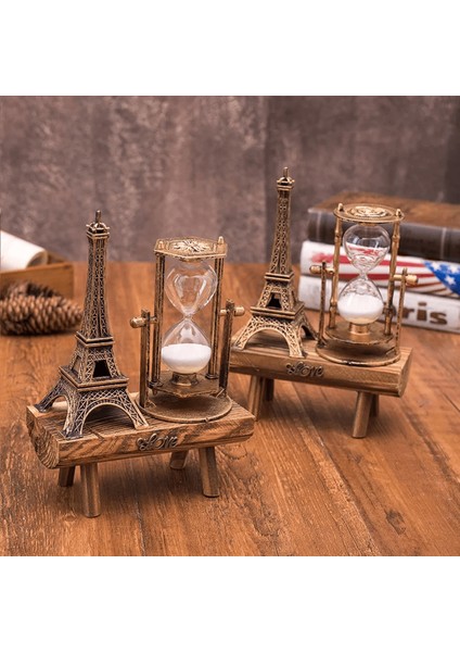 Eyfel Kulesi Paris Ahşap Kum Saati ( Lisinya )