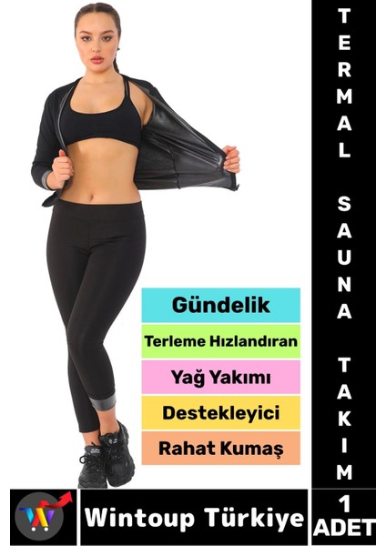 Gündelik Spor Kullanım Terleme Hızlandıran Rahat Destekleyici Termal Sauna Uzun Kol Takım