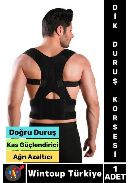 Omurga Sırt Kas Güçlendiren Duruş Bozukluğu Düzelten Boyun Omuz Rahat Doğru Duruş Dik Duruş Korsesi