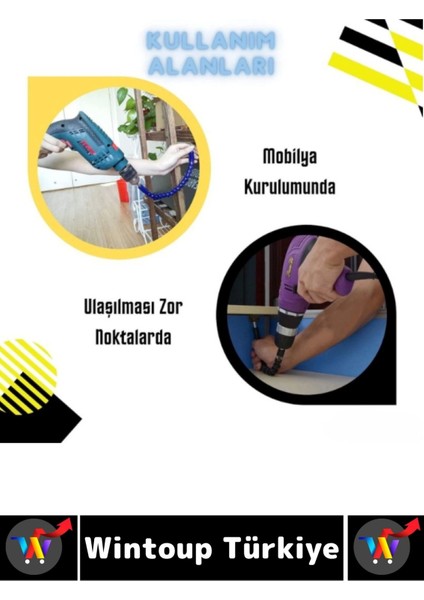 Kompakt Tamir Vidalama Montaj Elektrikli Matkap Tornavida 360 Derece Şaftlı Esnek Tornavida Ucu Seti fırsatları