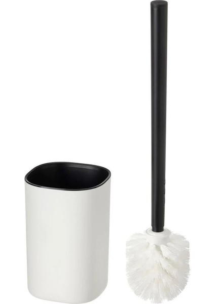 5'li Banyo Seti Çöp Kovası Diş Fırçalık Sabunluk Tuvalet Fırçası Beyaz Galvaniz Çelik ve Plastik