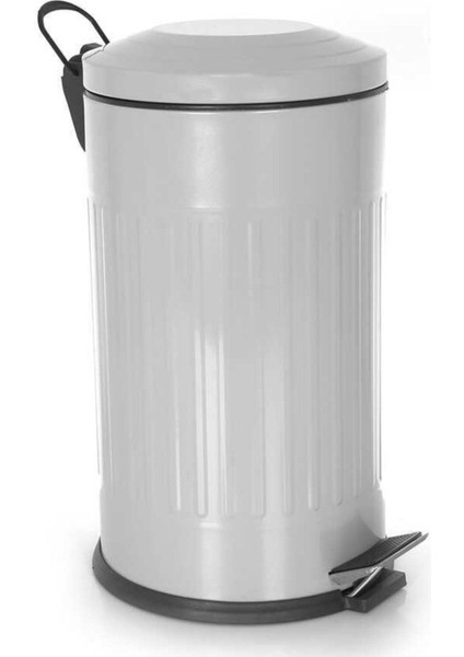 16 Lt Vintage Serisi Amortisör Kapaklı Gri Çöp Kovası (Banyo - Mutfak - Tuvalet - Balkon)
