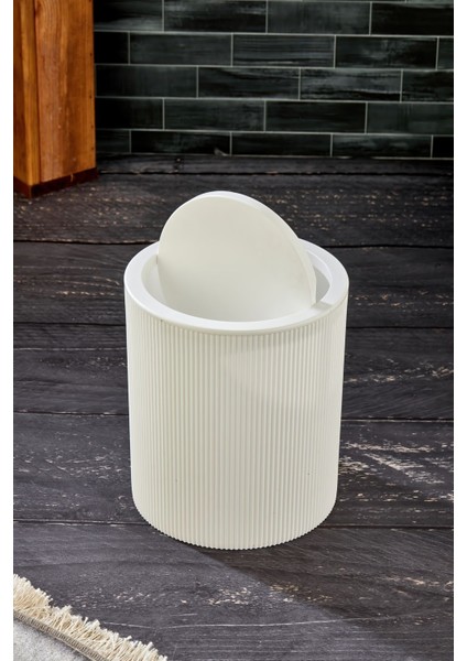 Line Çizgili Yuvarlak Kapaklı Klik Çöp Kovası Banyo Mutfak modelleri