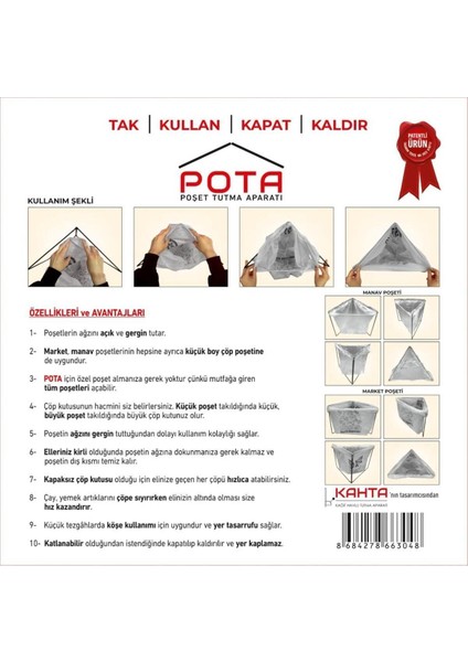 Katlanır Çöp Kovası Her Poşete Uygun Mutfak Banyo Tezgah Üstü Çöp Poşet Teli Kamp Piknik Çöp Kutusu modelleri