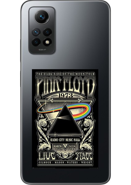 Xiaomi Redmi Note 12 Pro Uyumlu Şeffaf Kılıf Pink Floyd Tasarımlı