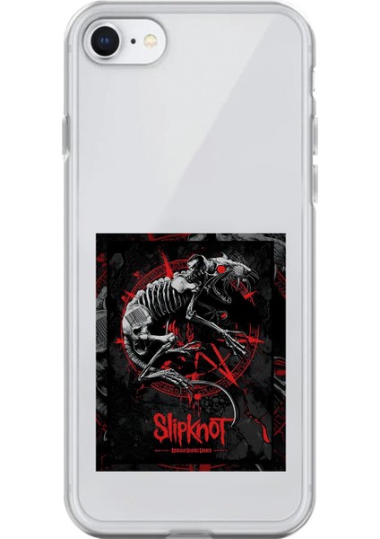 iPhone 7 Uyumlu Şeffaf Kılıf Slipknot Tasarımlı