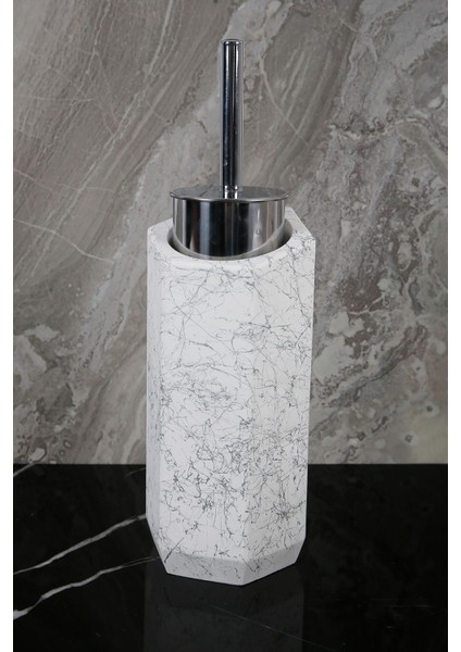 12 Parça Mermer Desenli Beton Banyo Seti Katı Sıvı Sabunluk Diş Fırçalık Çöp Kovası Tepsi Mumluk indirimleri