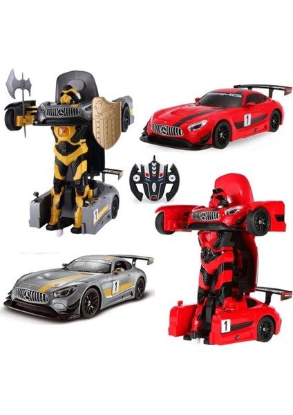 Çocuk Rastar Robota Dönüşen Kumandalı Mersedes Amg Gt3