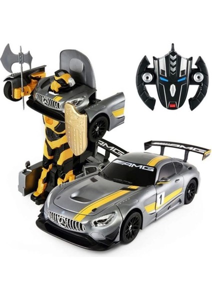 Çocuk Rastar Robota Dönüşen Kumandalı Mersedes Amg Gt3