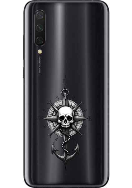 Xiaomi Mi 9 Lite Uyumlu Şeffaf Kılıf Pirate 5 Tasarımlı