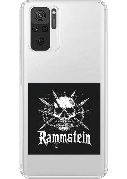 Xiaomi Redmi Note 10 Uyumlu Şeffaf Kılıf Rammstein Tasarımlı