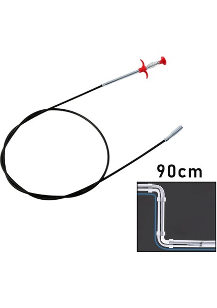 90CM Yaylı - Kıskaç Lavabo - Gider Vb.temizleme - Çok Amaçlı Çubuk (5067)