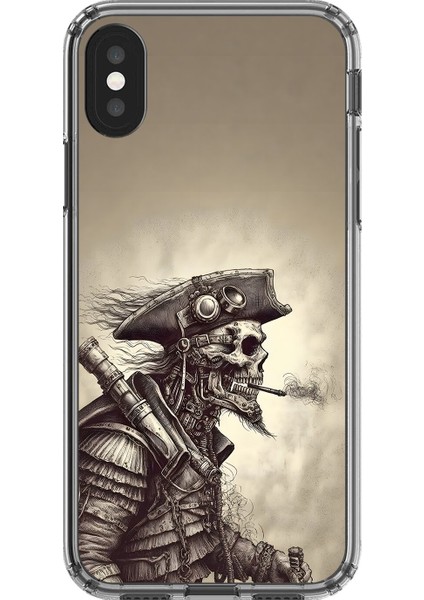 iPhone Xs Uyumlu Şeffaf Kılıf Pirate 1 Tasarımlı